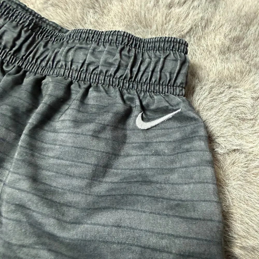Men's NIKE Ombre Grey Gray Logo Athletic Shorts Swim Trunks Size Medium